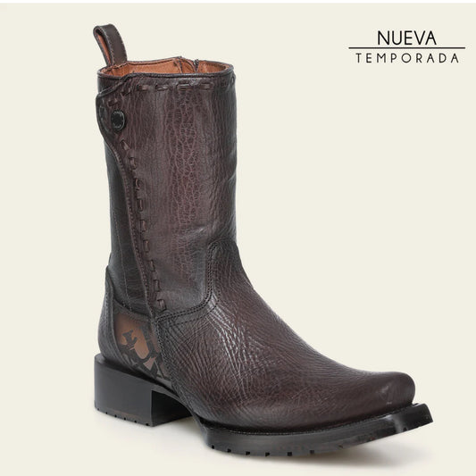CU939 CUADRA CHOCOLATE NARROW SQUARE TOE BOOTS