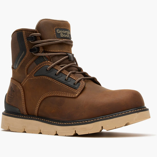 GB00713 GEORGIA BOOT CARBON FLEX WEDGE 6" CARBON TOE WORK BOOT