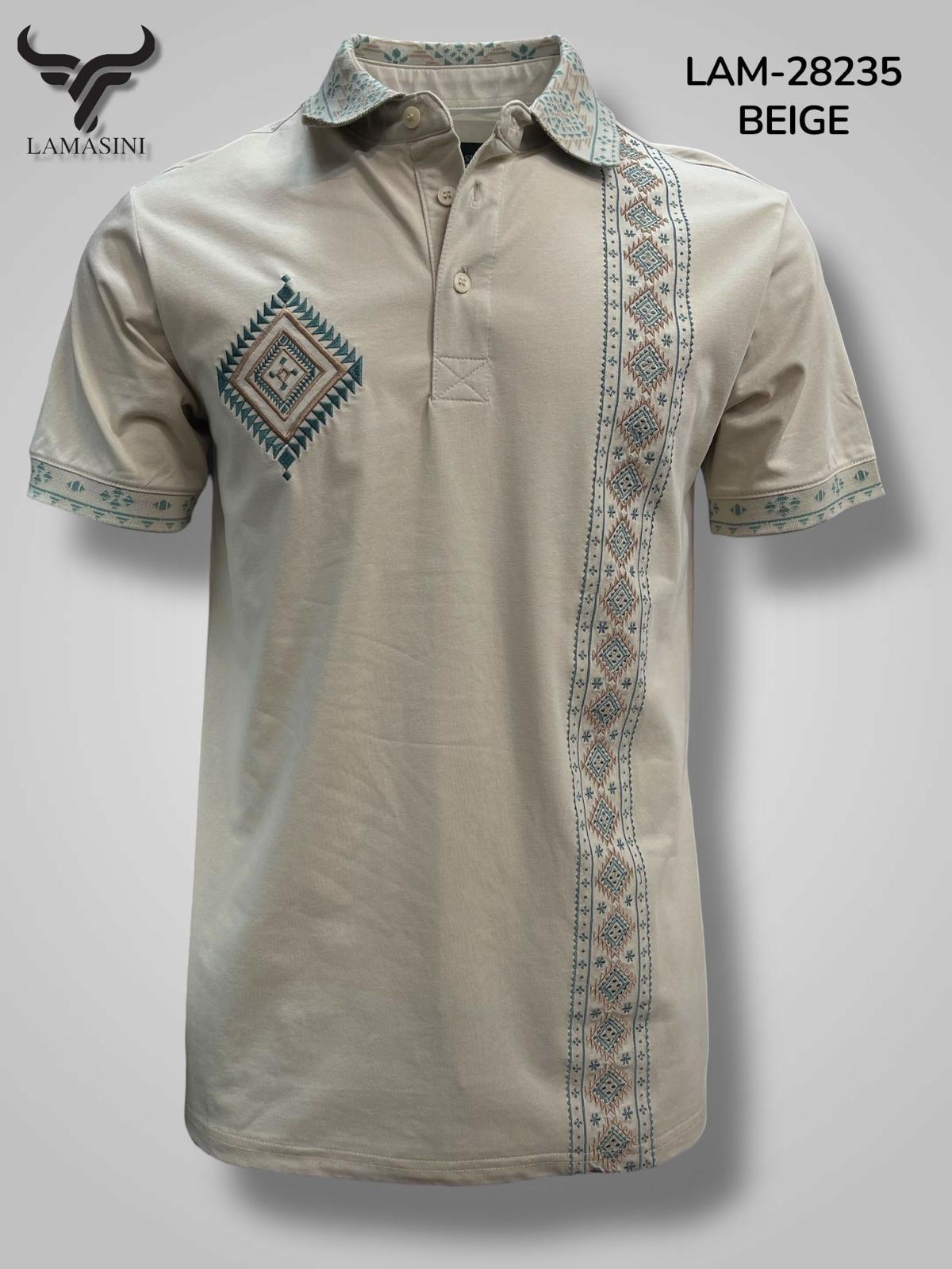 LAM28235 BEIGE SHORT SLEEVE SHIRT