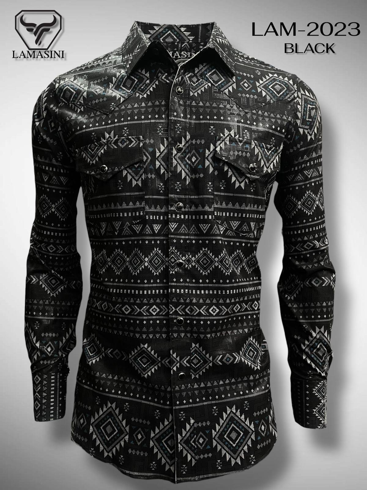 LAM2023 BLACK/BLUE LONG SLEEVE SHIRT