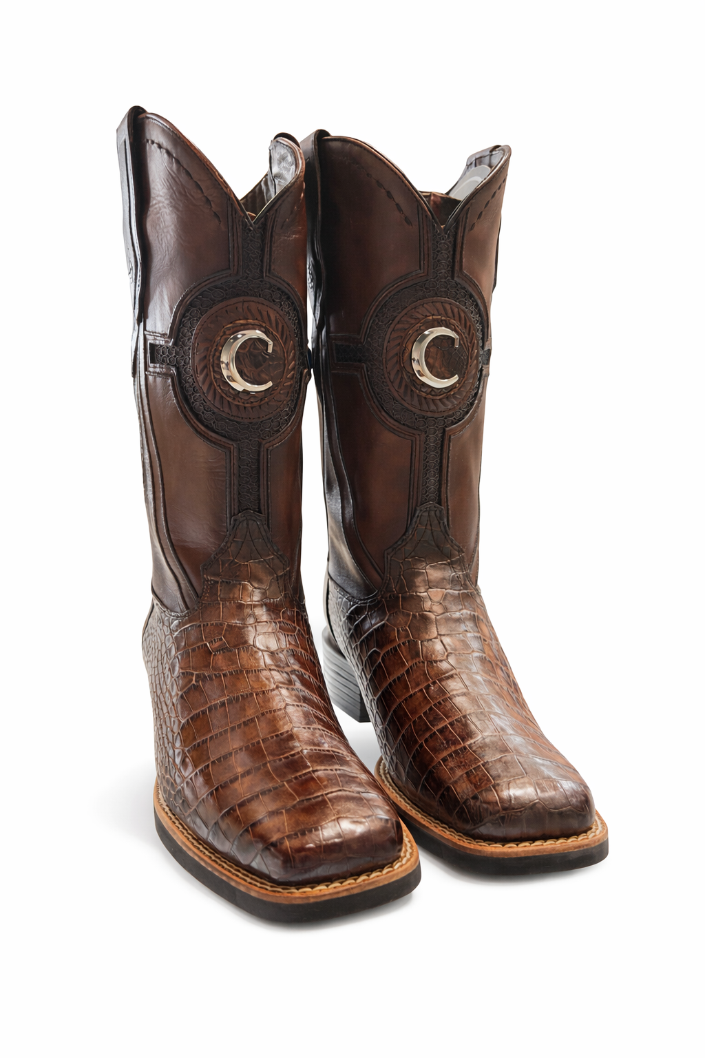 CC202-L CUADRA FOREST RELIEF BOOTS CHOCOLATE ALLIGATOR