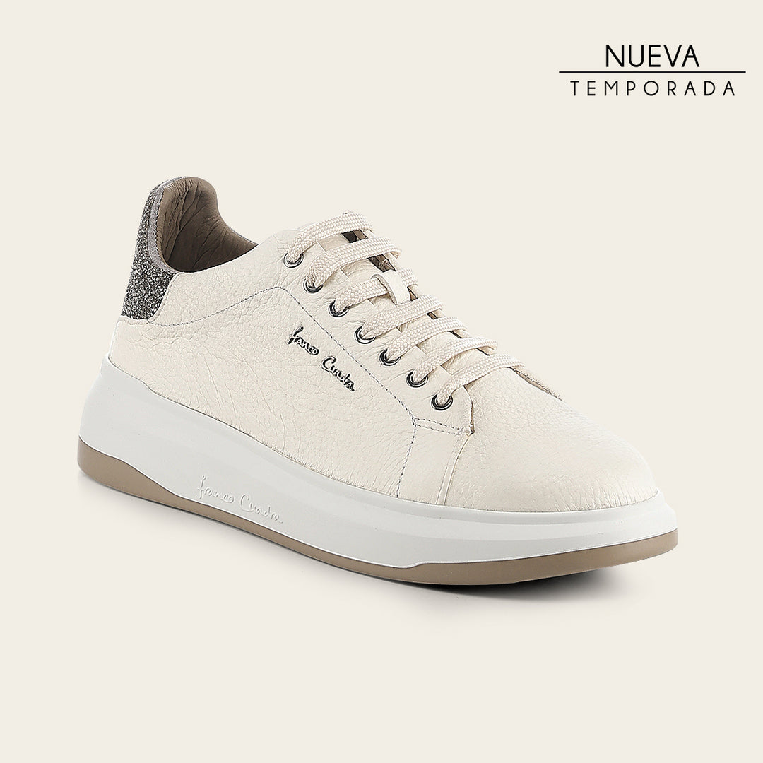FF358 WOMEN'S GENUINE DEER LEATHER SNEAKERS