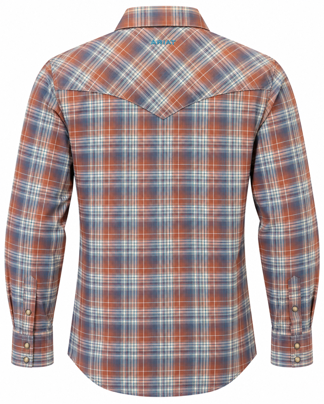 10080648 ARIAT PRO AMES LONG SLEEVE SNAP SHIRT RUST PLAID