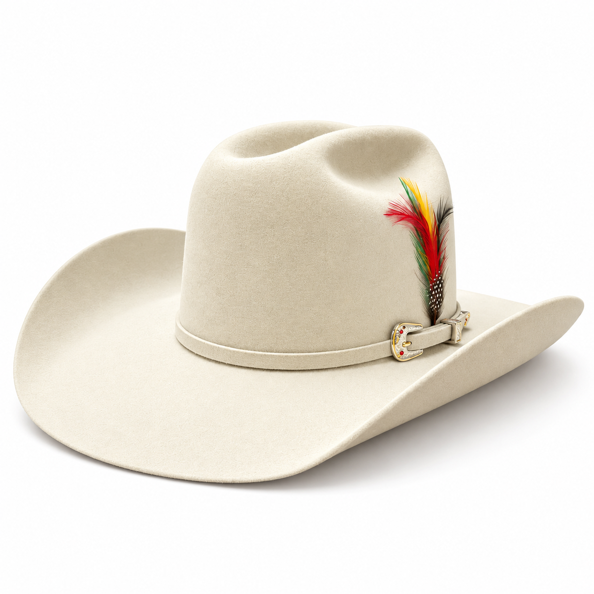10X RBT0414 SILVER GREY RABBIT FUR FELT HAT