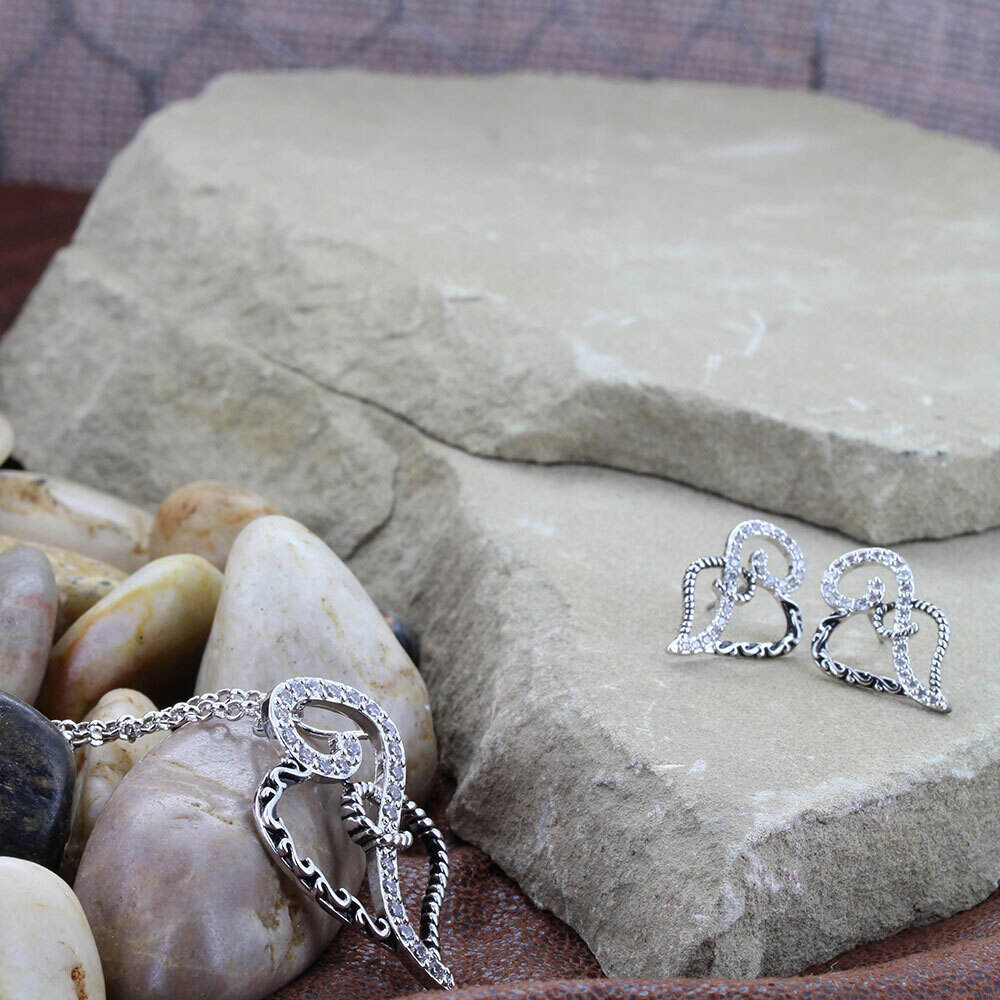 JS2234 Woven Hearts Jewelry Set