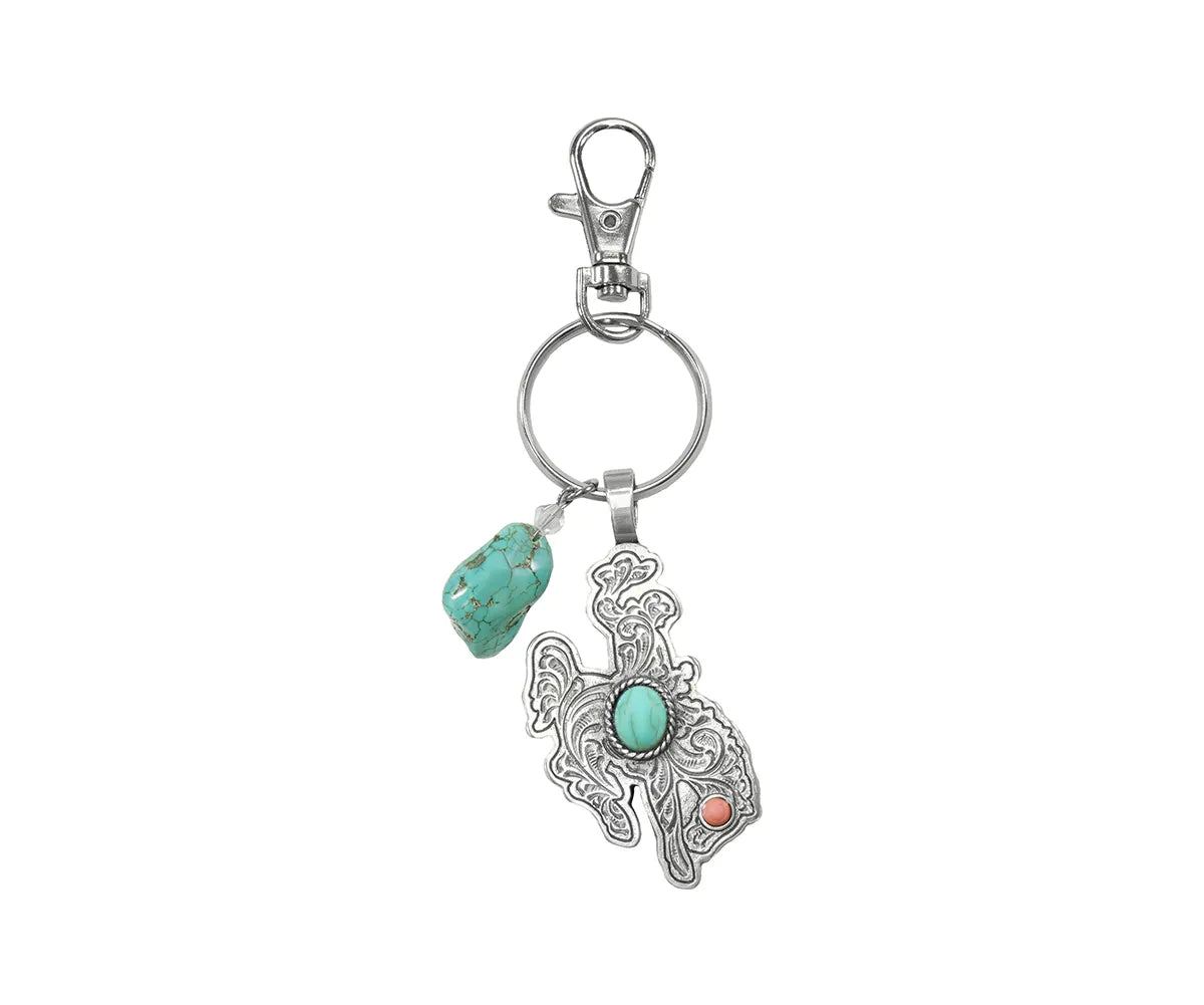 2331136 KEYCHAIN TURQUOISE STONE SILVER