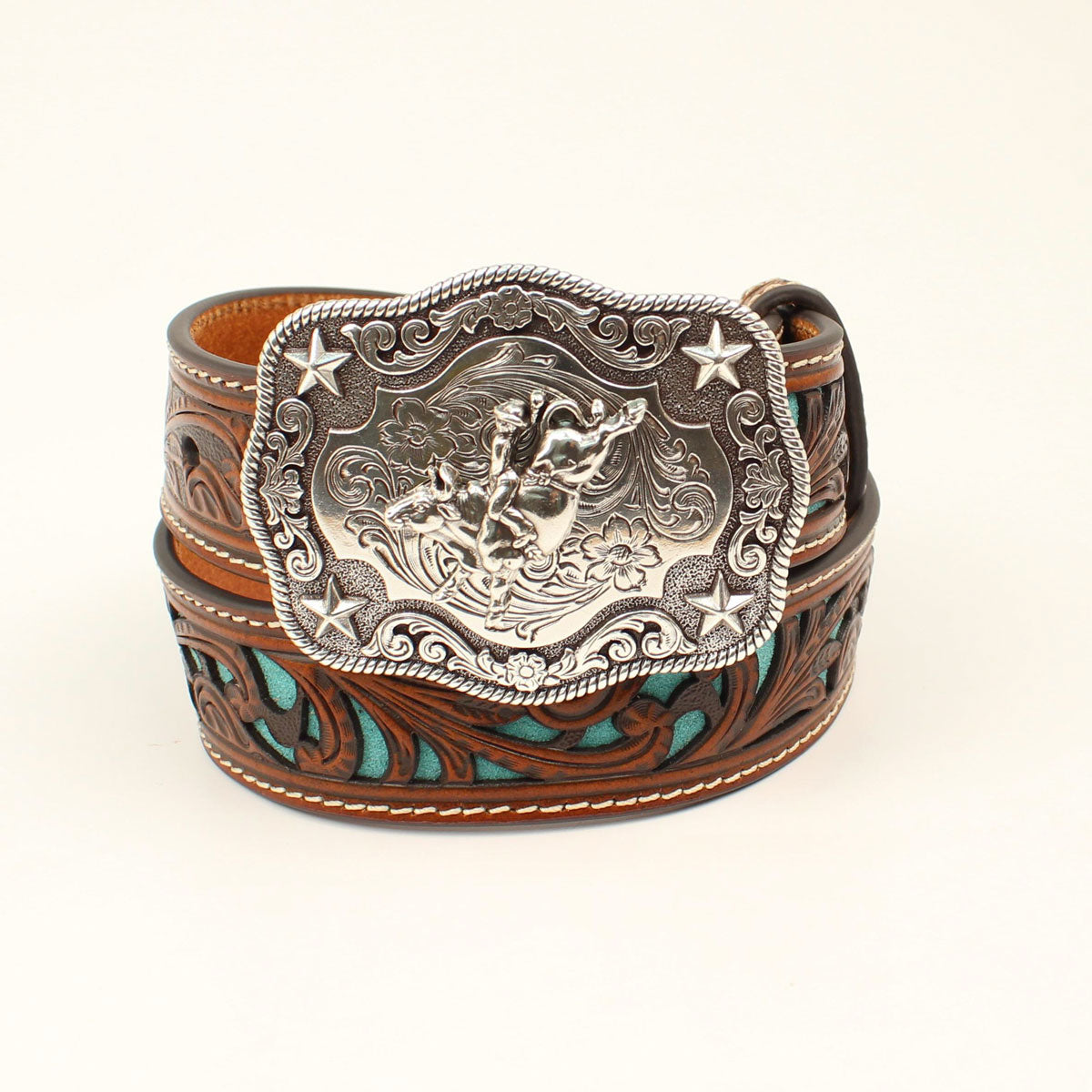 N4439033 NOCONA BOYS LEATHER BELT