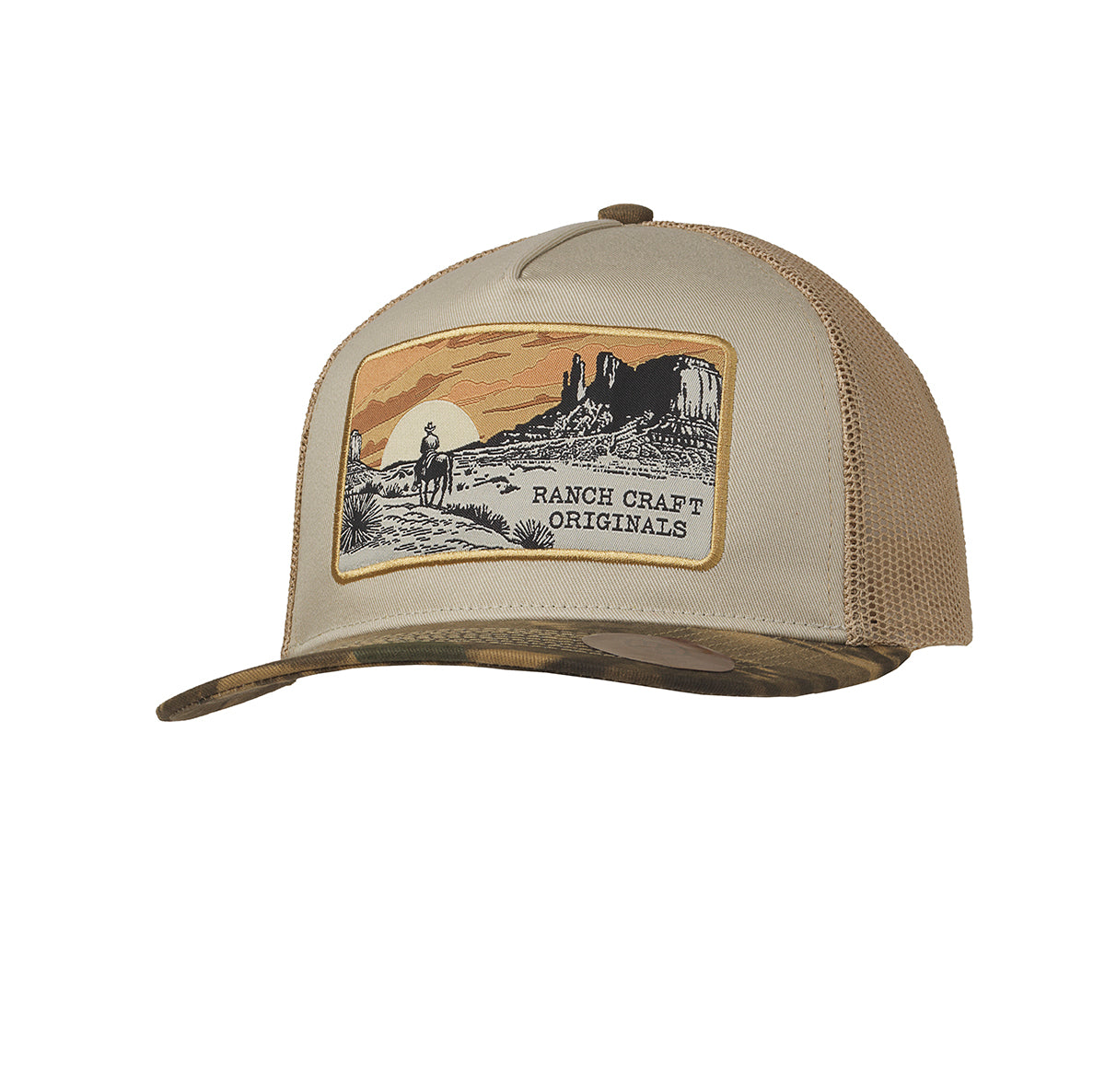 191002308 RANCH CRAFT ORIGINALS MENS SNAP BACK CAP DESERT CAMO TAN