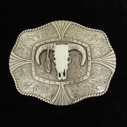 37403 Rectangle Rope Edge Skull Head Buckle