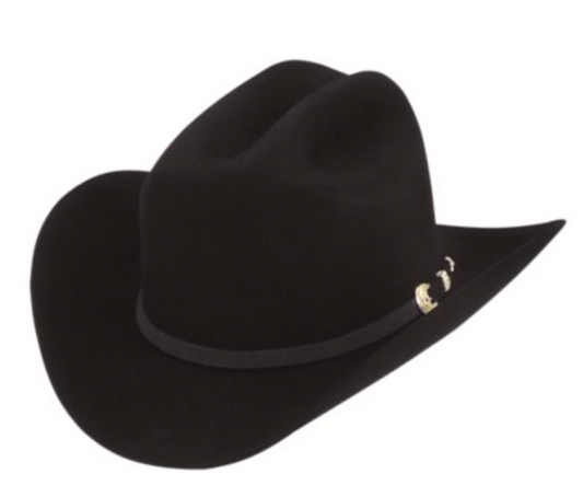 6X REAL BLACK LARRY MAHAN FELT HAT