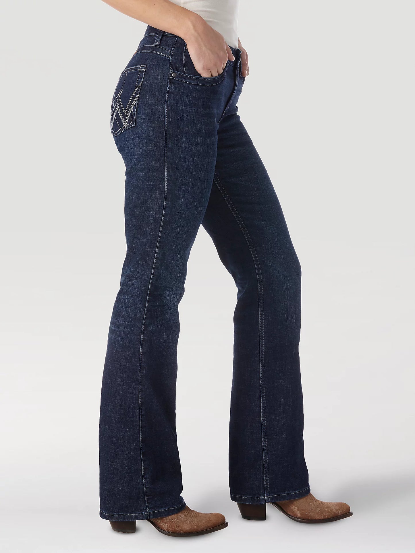 WRQ20ST Women's Wrangler Ultimate Riding Jean Q-Baby Mid-Rise Bootcut