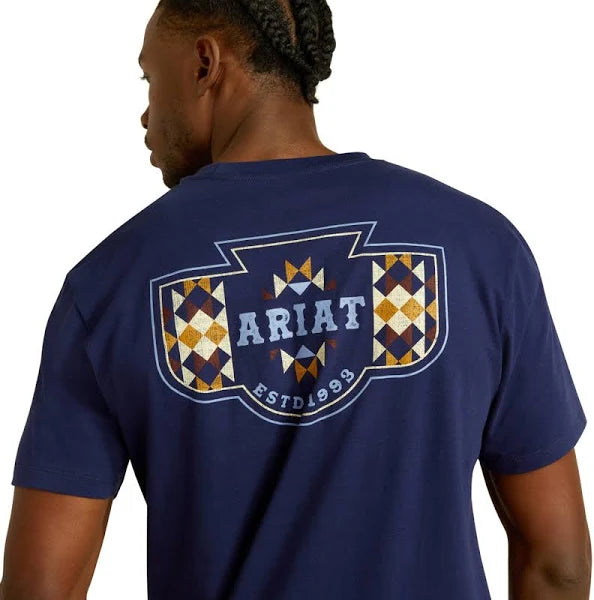 10062418 MNS Ariat Woven West T-Shirt
