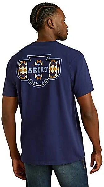 10062418 MNS Ariat Woven West T-Shirt