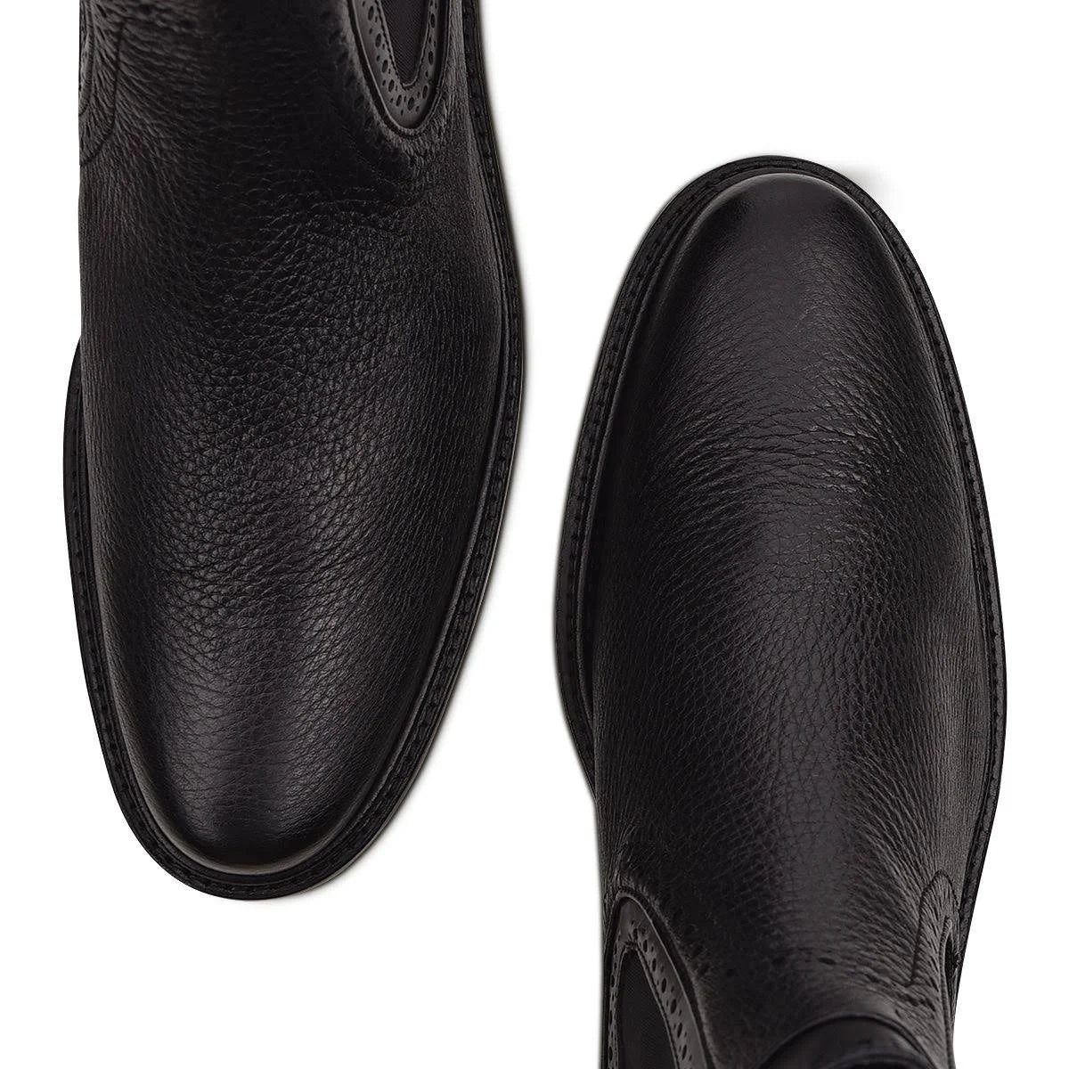FC441 FRANCO CUADRA MENS'S BLACK DEER LEATHER DRESS BOOTS