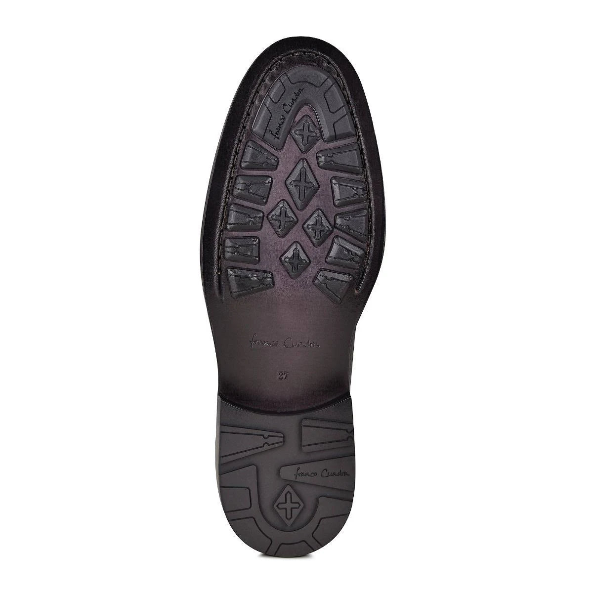 FC441 FRANCO CUADRA MENS'S BLACK DEER LEATHER DRESS BOOTS