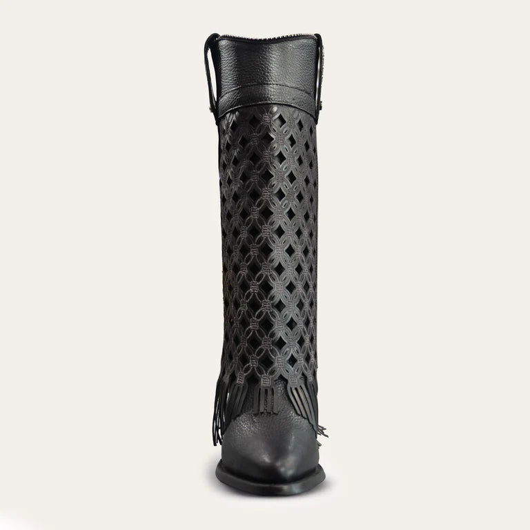 CC281 WOMEN'S BLACK LEATHER WESTERN BOOT