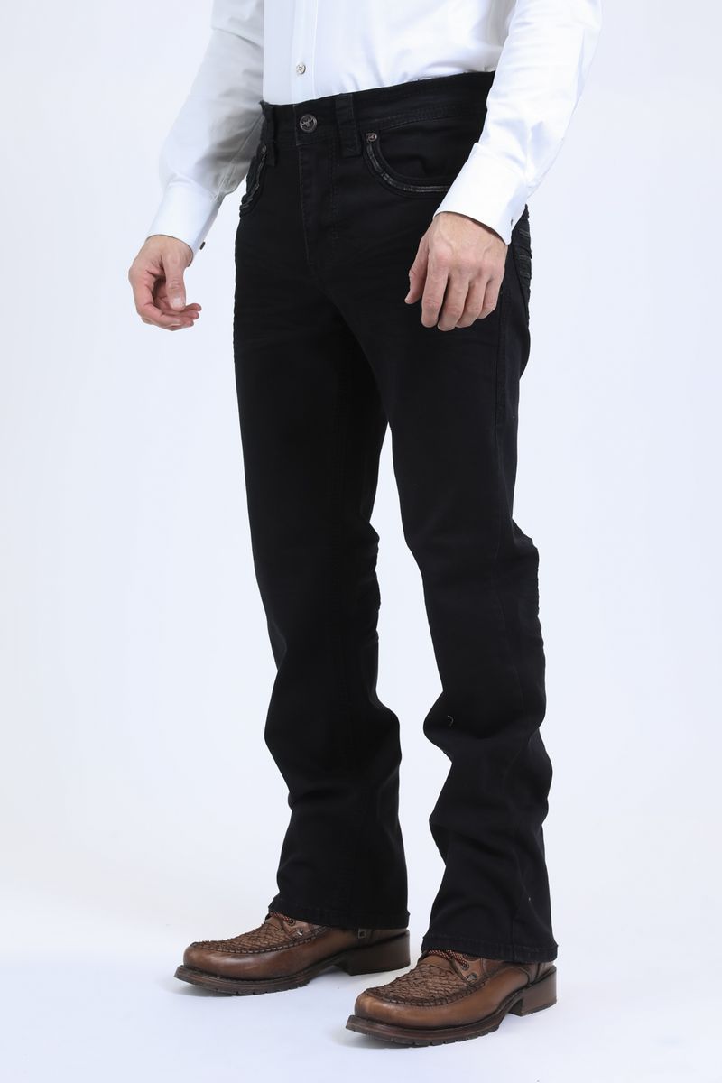 PHD10770 MENS SLIM BOOT CUT TRIPLE STITCH SIGNATURE POCKET DENIM PANTS