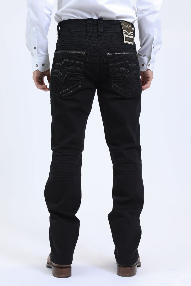 PHD10770 MENS SLIM BOOT CUT TRIPLE STITCH SIGNATURE POCKET DENIM PANTS