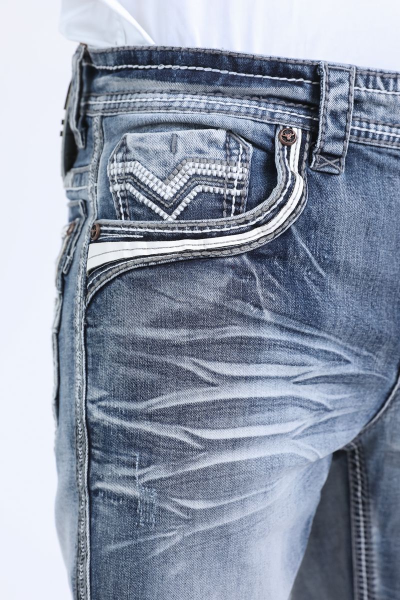 PHD10761 SLIM BOOTCUT JEANS WITH TRIPLE STITCHING