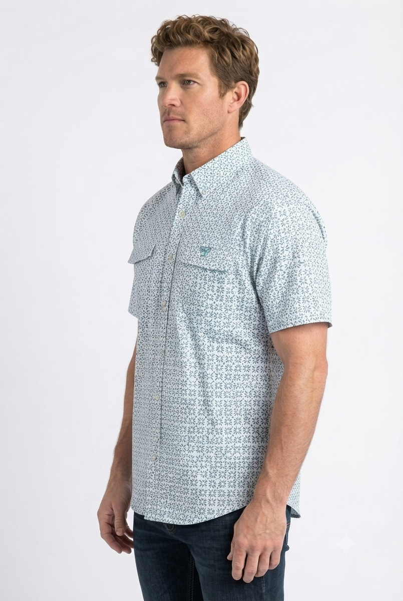 PGS11559 MENS PERFORMANCE CLASSIC FIT SHORT SLEEVE SHIRT WHITE