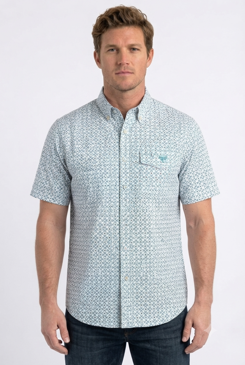 PGS11559 MENS PERFORMANCE CLASSIC FIT SHORT SLEEVE SHIRT WHITE