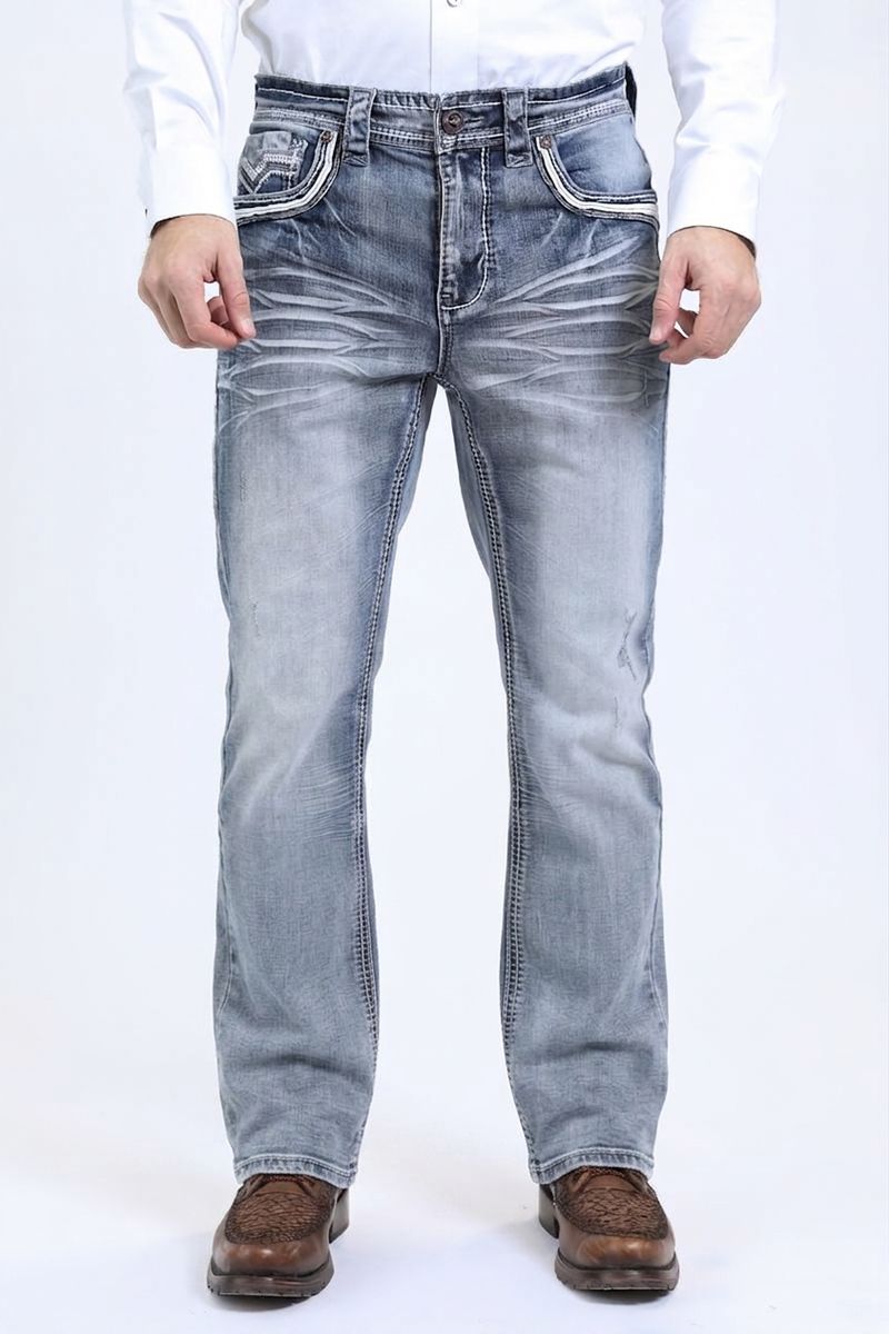 PHD10761 SLIM BOOTCUT JEANS WITH TRIPLE STITCHING