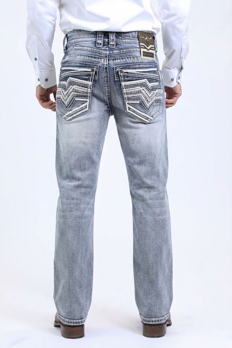 PHD10761 SLIM BOOTCUT JEANS WITH TRIPLE STITCHING