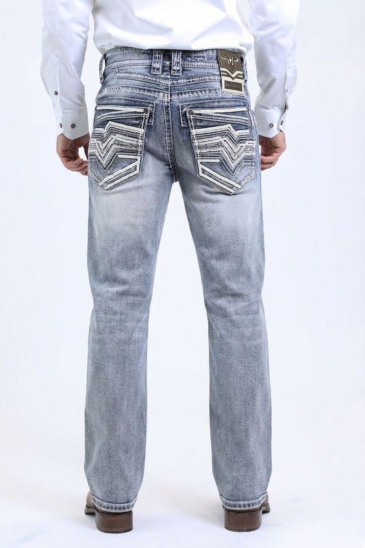 PHD10761 SLIM BOOTCUT JEANS WITH TRIPLE STITCHING