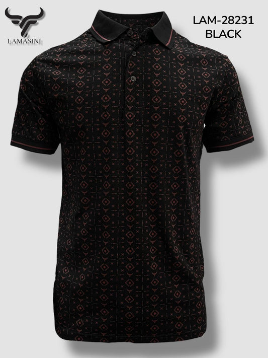 LAM28231 BLACK/RED SHORT SLEEVE SHIRT