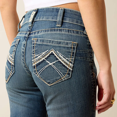 10016202 REAL MID RISE STRETCH WHIPSTITCH BOOT CUT JEAN