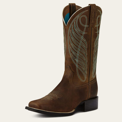 10018528 ROUND UP WIDE SQUARE TOE WESTERN BOOT