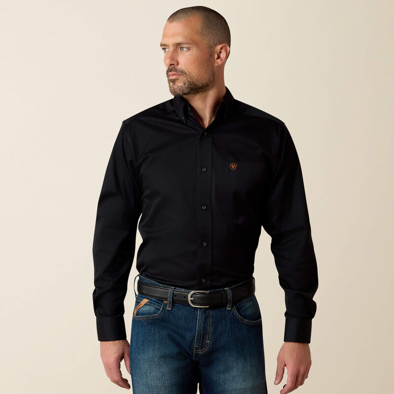 10034229 MNS SOLID TWILL FITTED SHIRT