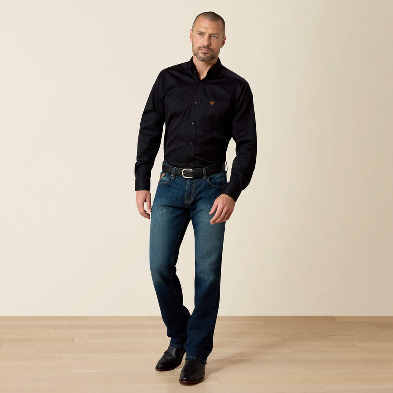 10034229 MNS SOLID TWILL FITTED SHIRT