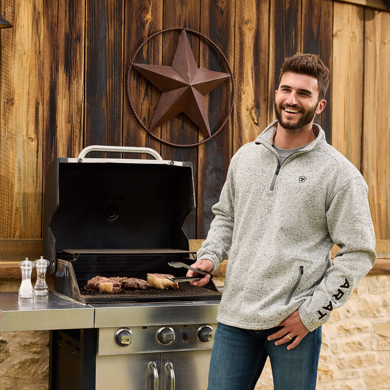 10046490 CALDWELL LOGO 1/4 ZIP SWEATER