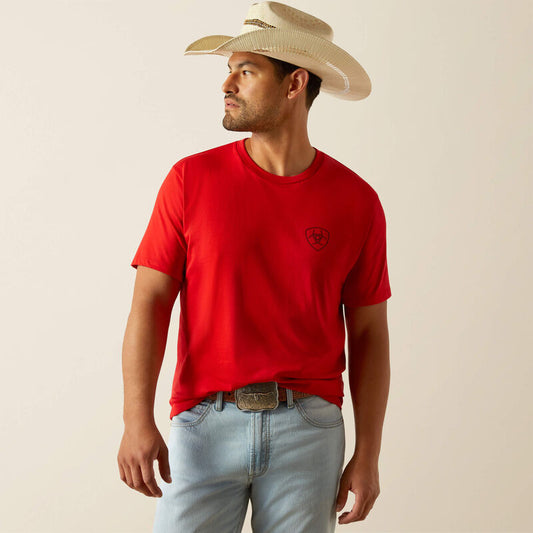 10058939 Ariat Etched Buffalo LOTF Flag T-Shirt