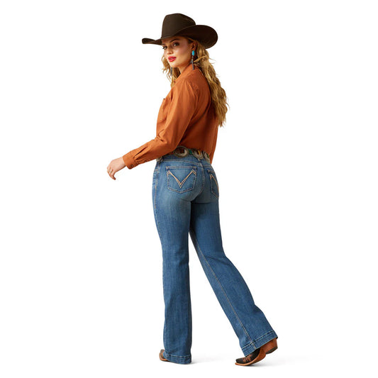 10061726 ARIAT WOMEN'S ISABELLE WIDE TROUSER JEANS ALBUQUERQUE
