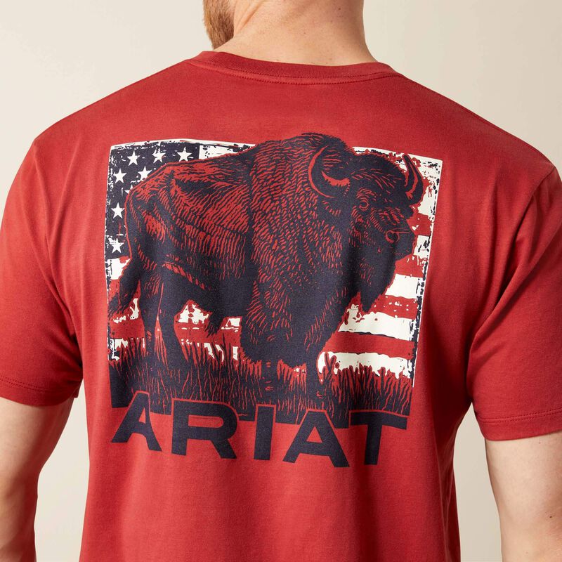 10065897 ARIAT BUFFALO FLAG T-SHIRT