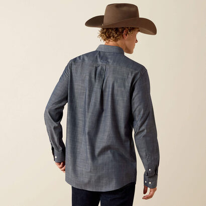 10071267 WRINKLE FREE SOLID FITTED SHIRT ARIAT