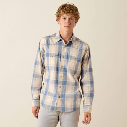 10071619 RETRO HORACE FITTED SNAP SHIRT ARIAT
