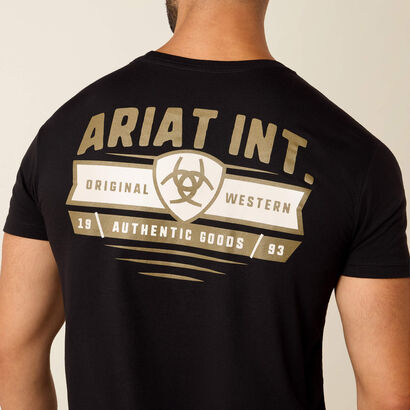 10073958 ARIAT BANNER BADGE T-SHIRT BLACK
