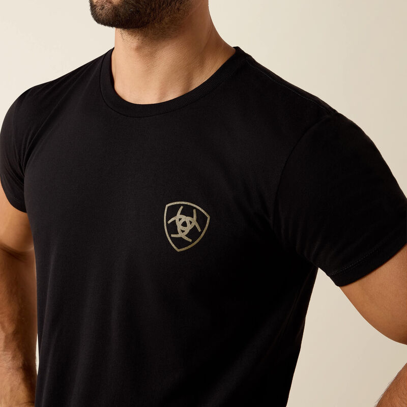 10073958 ARIAT BANNER BADGE T-SHIRT BLACK