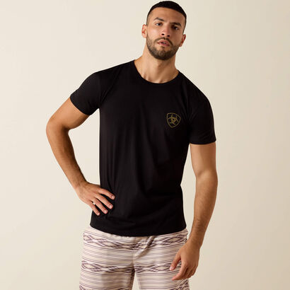 10073958 ARIAT BANNER BADGE T-SHIRT BLACK