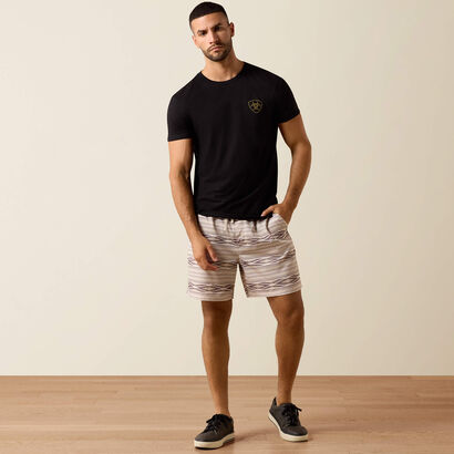 10073958 ARIAT BANNER BADGE T-SHIRT BLACK