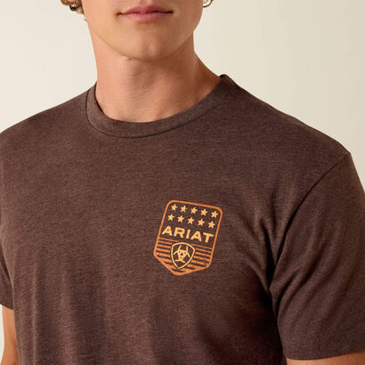 10073963 ARIAT STRIPE PATRIOTIC BADGE T-SHIRT