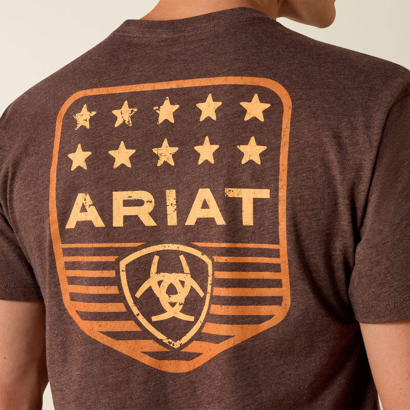 10073963 ARIAT STRIPE PATRIOTIC BADGE T-SHIRT