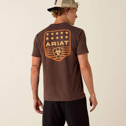 10073963 ARIAT STRIPE PATRIOTIC BADGE T-SHIRT