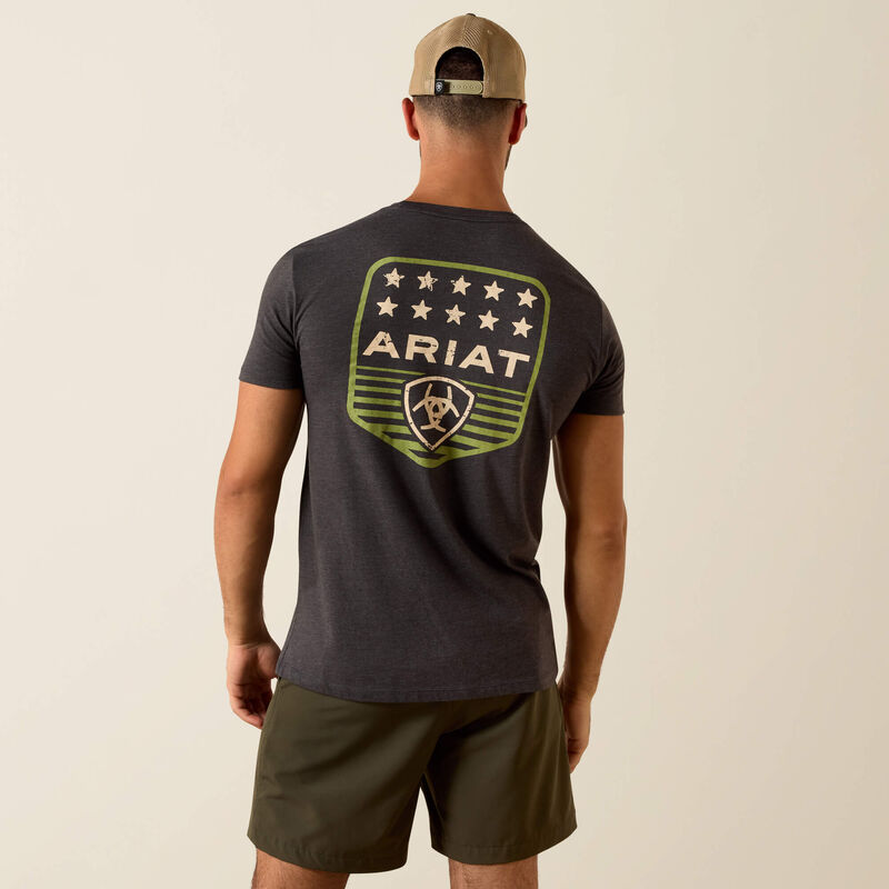 10073964 ARIAT STRIPE PATRIOTIC BADGE T-SHIRT
