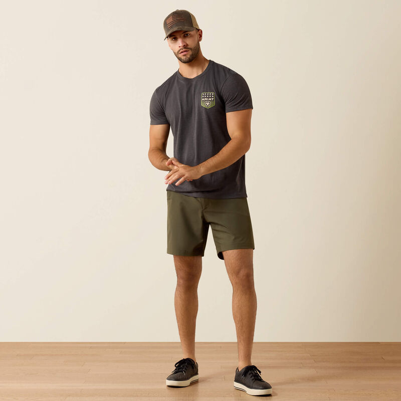 10073964 ARIAT STRIPE PATRIOTIC BADGE T-SHIRT