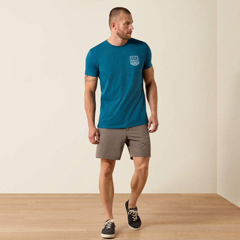 10073965 ARIAT STRIPE PATRIOTIC BADGE T-SHIRT