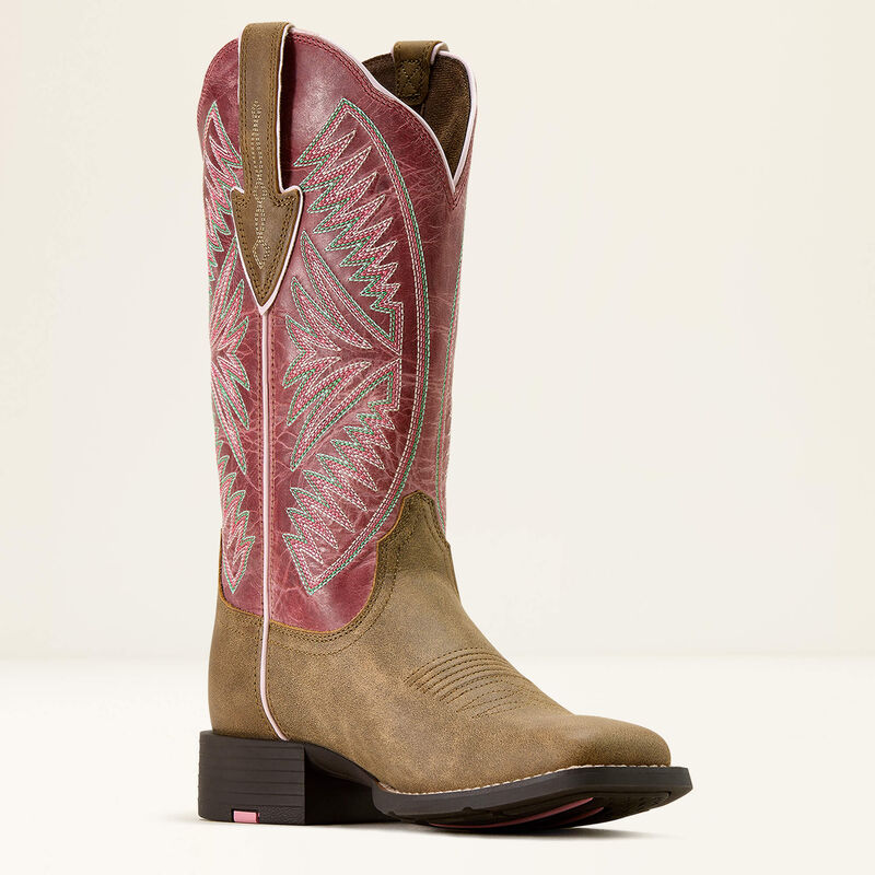 10074331 ROUND UP RUIDOSO WIDE SQUARE TOE WESTERN BOOTS